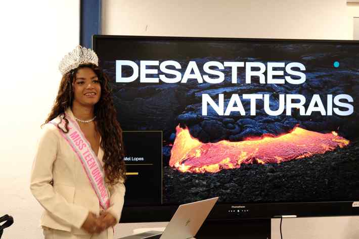 Ex-aluna dinamiza sessão sobre Desastres Naturais 