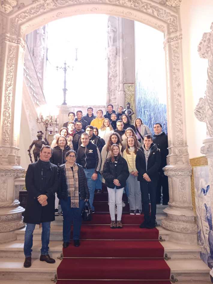 Alunos na 1.ª visita de estudo de 2024