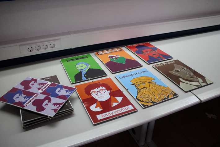 Corredor da EPVT transforma-se em galeria Pop-Art