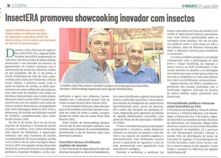 EPVT realiza Showcookings em parceria com a InsectERA
