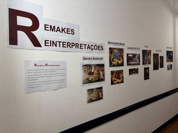 Alunos da EPVT apresentam "Remakes e Reinterpretações" em exposição criativa